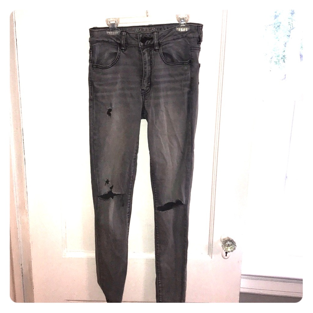 American Eagle Super Super Stretch Ripped Jeans